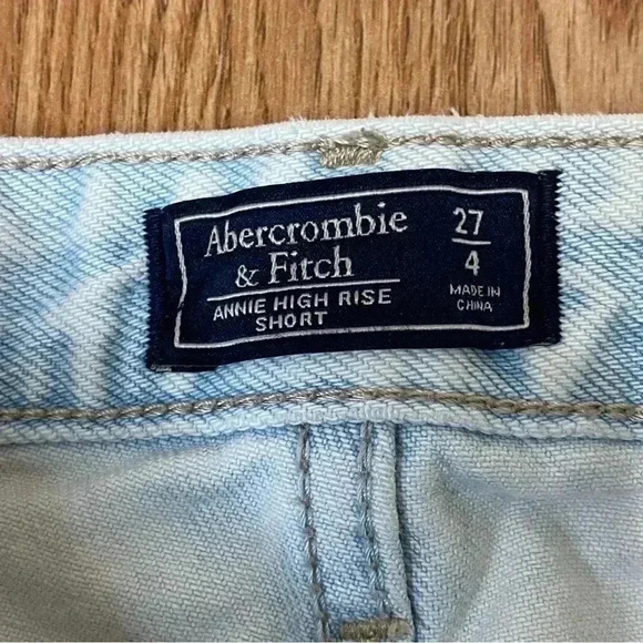 Abercrombie&Fitch Annie high rise cut off distressed jean shorts size 4 - Picture 3 of 3
